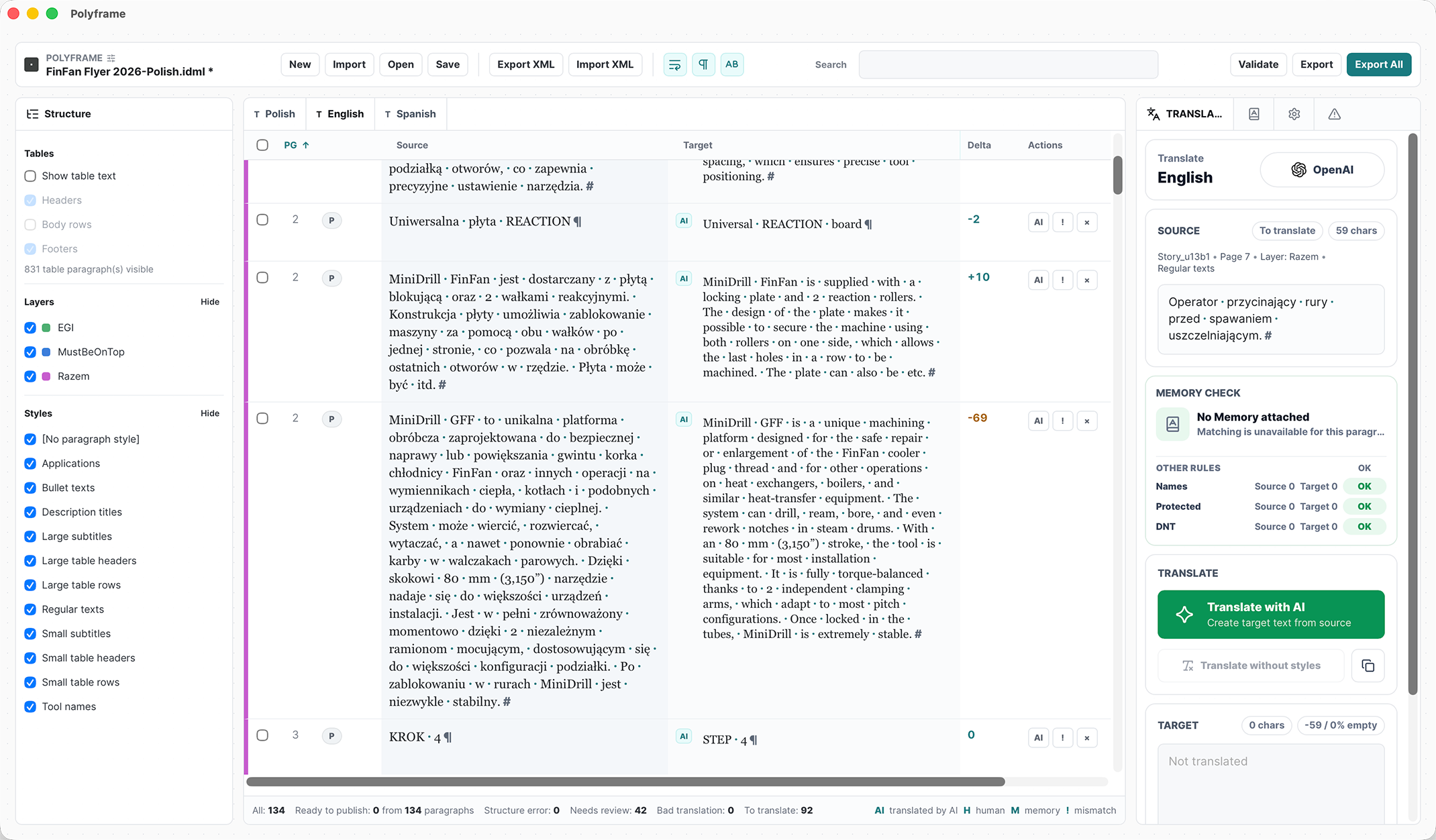 Zrzut ekranu aplikacji Polyframe dla designerów